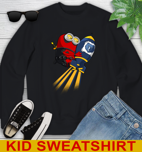 NBA Basketball Memphis Grizzlies Deadpool Minion Marvel Shirt Youth Sweatshirt