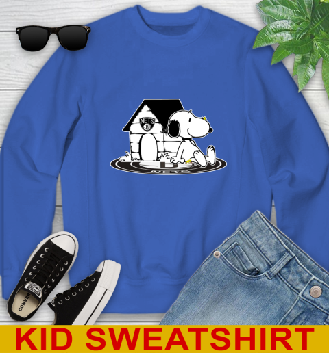 NBA Basketball Brooklyn Nets Snoopy The Peanuts Movie Shirt Youth Sweatshirt 7
