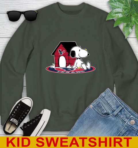 NFL Football Houston Texans Snoopy The Peanuts Movie Shirt Youth Sweatshirt 9
