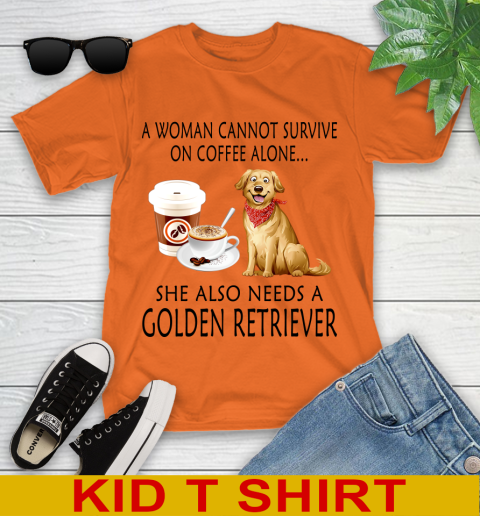 Women cannot survive on coffee alone she also need a GOLDEN tshirt 88