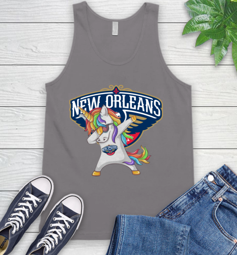 New Orleans Pelicans NBA Basketball Funny Unicorn Dabbing Sports Tank Top 7