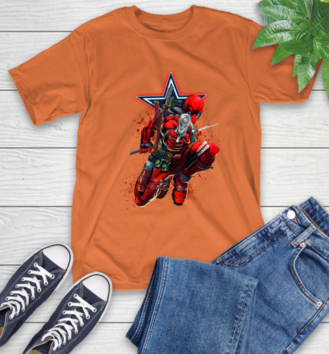 NFL Deadpool Marvel Comics Sports Football Dallas Cowboys T-Shirt 5