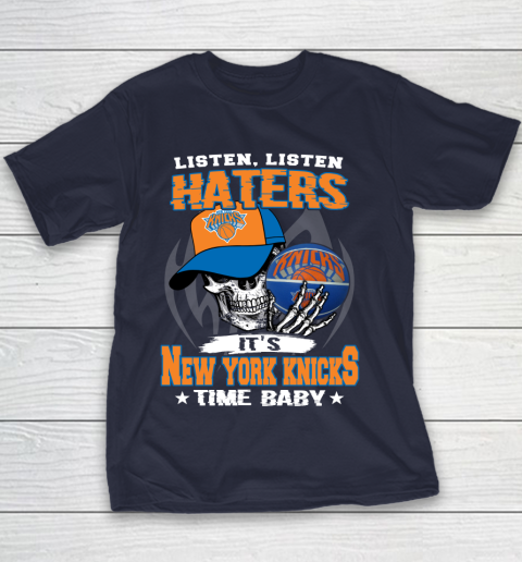 Listen Haters It is KNICKS Time Baby NBA Youth T-Shirt 2