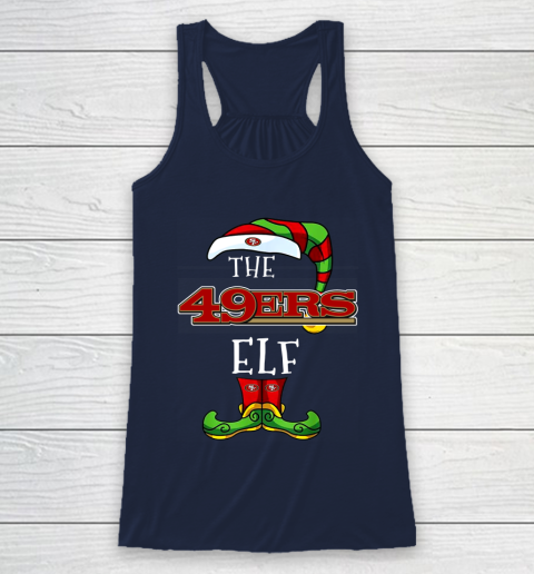 San Francisco 49ers Christmas ELF Funny NFL Racerback Tank 8