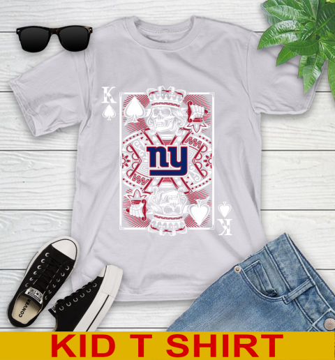 New York Giants NFL Football The King Of Spades Death Cards Shirt Youth T-Shirt 4