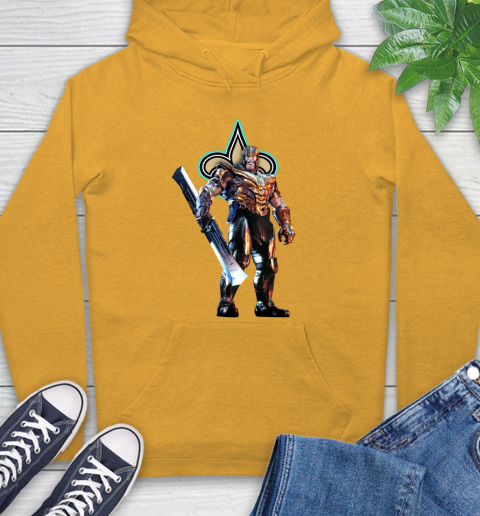 NFL Thanos Gauntlet Avengers Endgame Football New Orleans Saints Hoodie 3