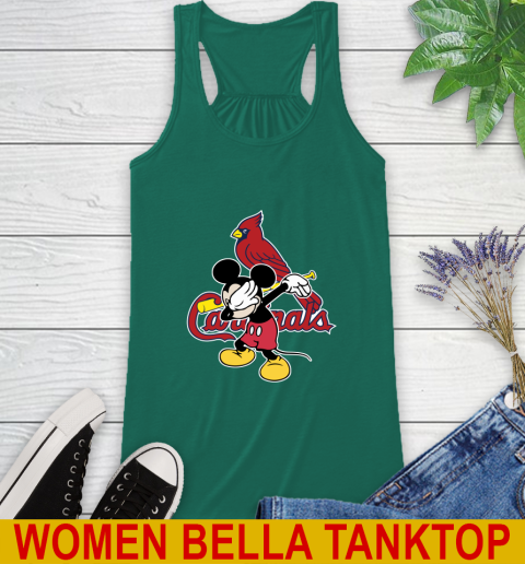 St.Louis Cardinals MLB Baseball Dabbing Mickey Disney Sports Racerback Tank 7
