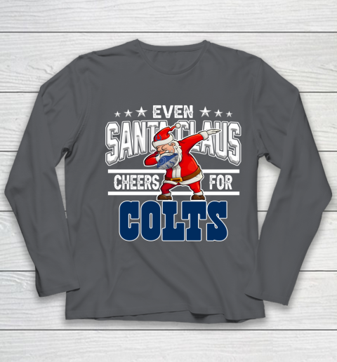 Indianapolis Colts Even Santa Claus Cheers For Christmas NFL Youth Long Sleeve 6