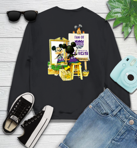 NBA Basketball Sacramento Kings Mickey Drawing Shirt 106