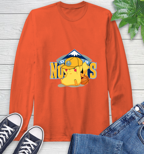 NBA Pikachu Basketball Sports Denver Nuggets Long Sleeve T-Shirt 5
