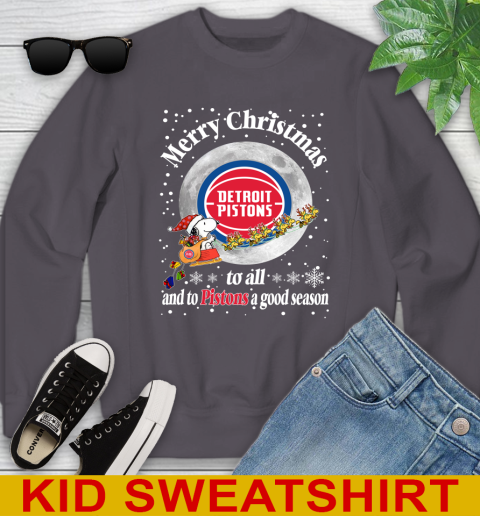 Detroit Pistons Merry Christmas To All And To Pistons A Good Season NBA Basketball Sports Youth Sweatshirt 5