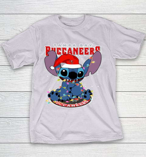 Tampa Bay Buccaneers NFL Football noel stitch Christmas Youth T-Shirt 2