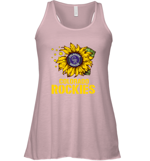 Colorado Rockiers Sunflower MLB Baseball Racerback Tank