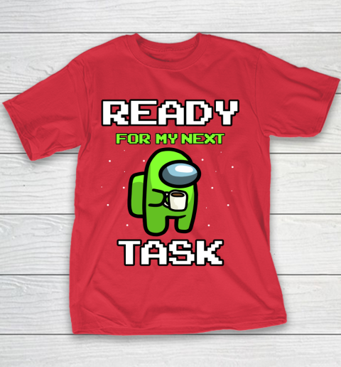 Among Us Shirt Ready For Work Green Youth T-Shirt 6
