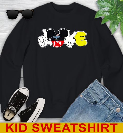 Los Angeles Dodgers MLB Baseball Love Mickey Disney Sports Youth Sweatshirt 2