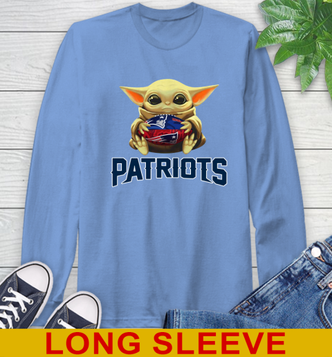 NFL Football New England Patriots Baby Yoda Star Wars Shirt Long Sleeve T-Shirt 11