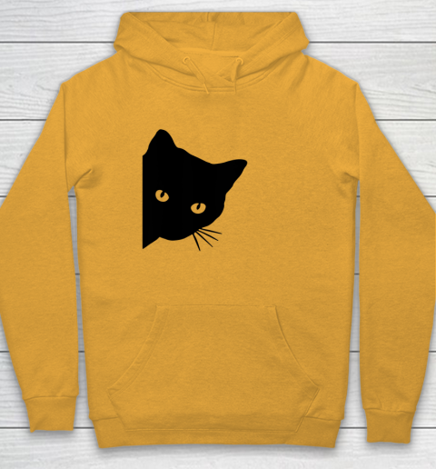 Black Cat Face Watching Funny Cat Halloween Gifts Cat Lovers T Shirt.QZSPTYUYC4 Hoodie 2