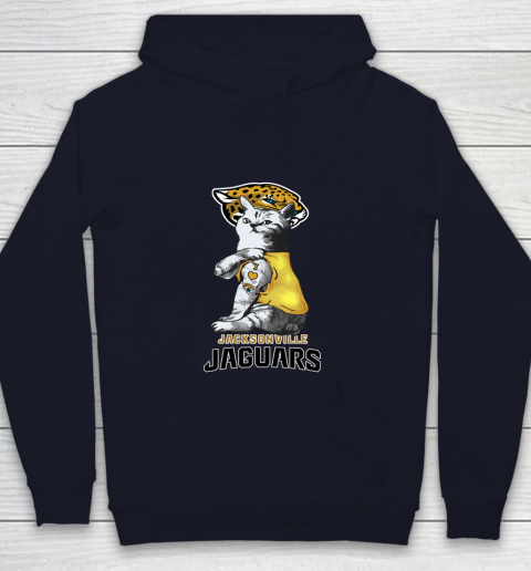 NFL Football My Cat Loves Jacksonville Jaguars Youth Hoodie 2