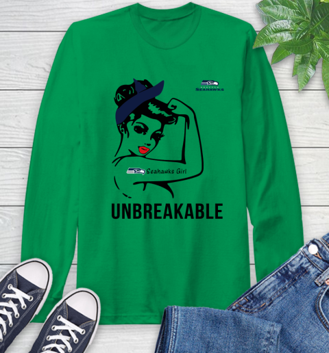 NFL Seattle Seahawks Girl Unbreakable Football Sports Long Sleeve T-Shirt 5