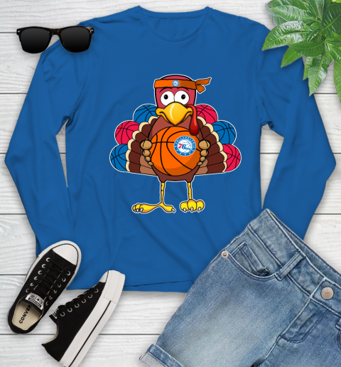 Philadelphia 76ers Turkey thanksgiving day Youth Long Sleeve 9
