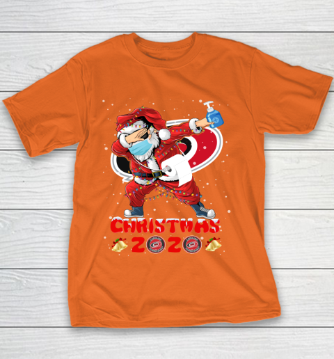 Carolina Hurricanes Funny Santa Claus Dabbing Christmas 2020 NHL Youth T-Shirt 4