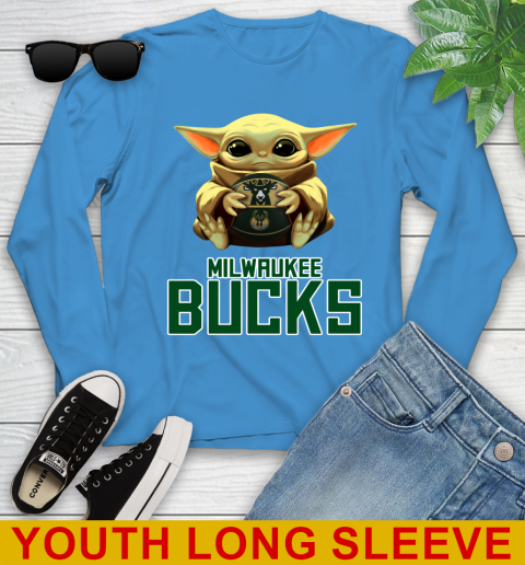NBA Basketball Milwaukee Bucks Star Wars Baby Yoda Shirt 129
