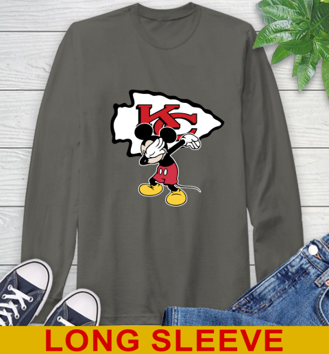 Kansas City Chiefs NFL Football Dabbing Mickey Disney Sports Long Sleeve T-Shirt 8