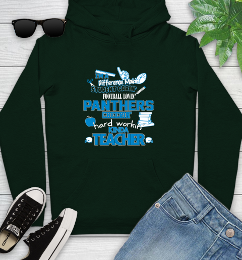 Carolina Panthers NFL I'm A Difference Making Student Caring Football Loving Kinda Teacher Youth Hoodie 14