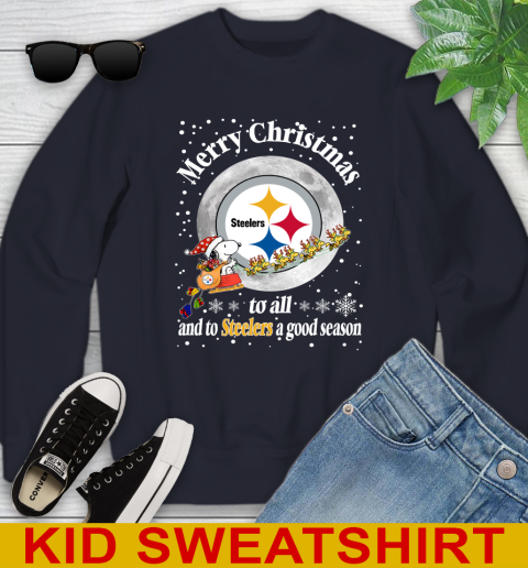Pittsburgh Steelers Merry Christmas To All And To Steelers A Good Season NFL Football Sports Youth Sweatshirt 2