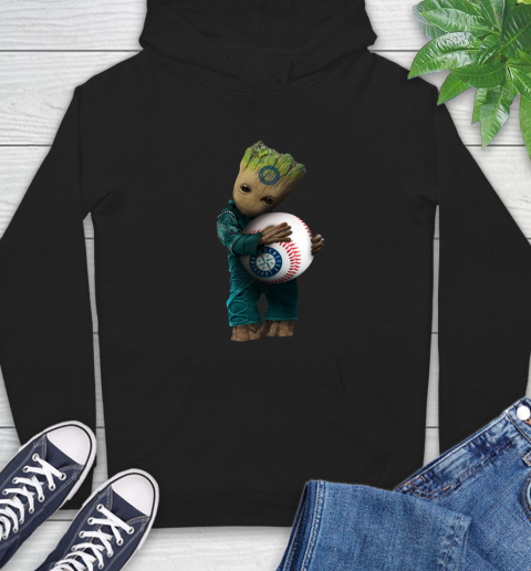 MLB Groot Guardians Of The Galaxy Baseball Sports Seattle Mariners Hoodie 2