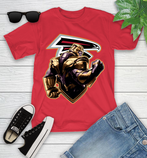 NFL Thanos Avengers Endgame Football Sports Atlanta Falcons Youth T-Shirt 10