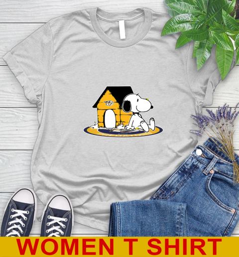 NHL Hockey Nashville Predators Snoopy The Peanuts Movie Shirt Women's T-Shirt