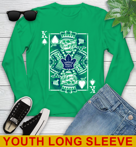 Toronto Maple Leafs NHL Hockey The King Of Spades Death Cards Shirt Youth Long Sleeve 7