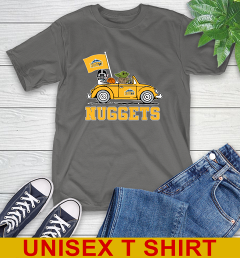 NBA Basketball Denver Nuggets Darth Vader Baby Yoda Driving Star Wars Shirt T-Shirt 8