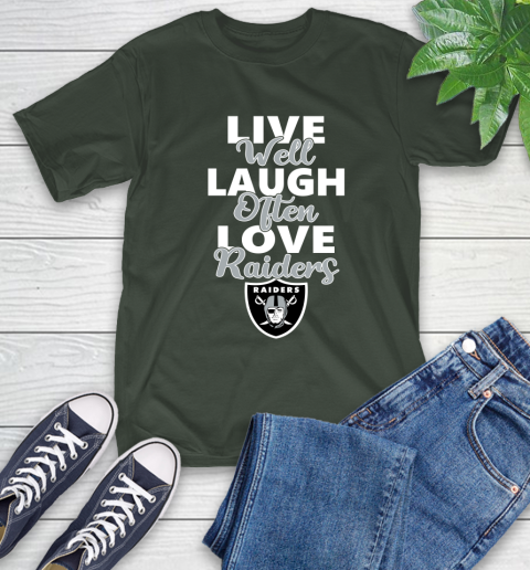 NFL Football Oakland Raiders Live Well Laugh Often Love Shirt T-Shirt 6