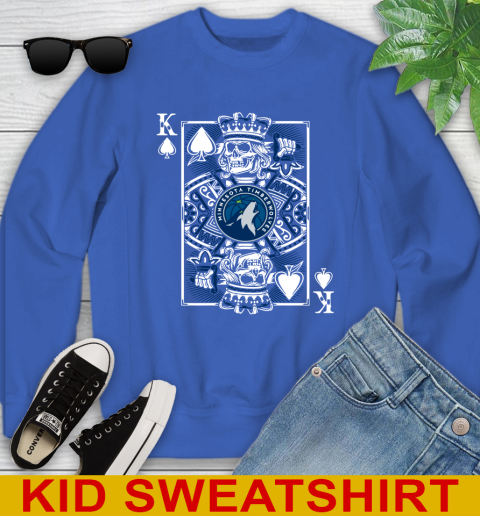 Minnesota Timberwolves NBA Basketball The King Of Spades Death Cards Shirt Youth Sweatshirt 6