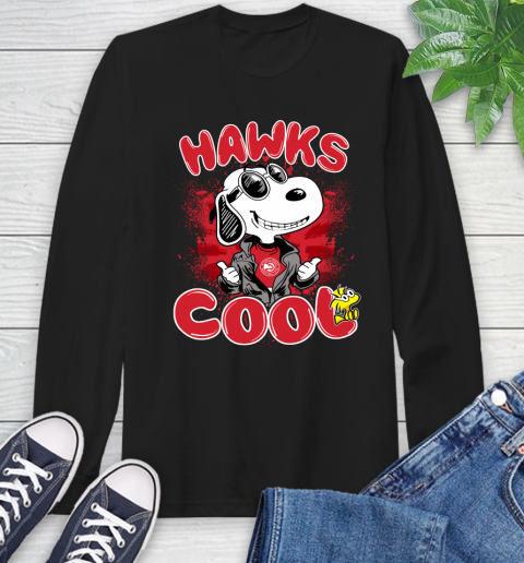 NBA Basketball Atlanta Hawks Cool Snoopy Shirt Long Sleeve T-Shirt