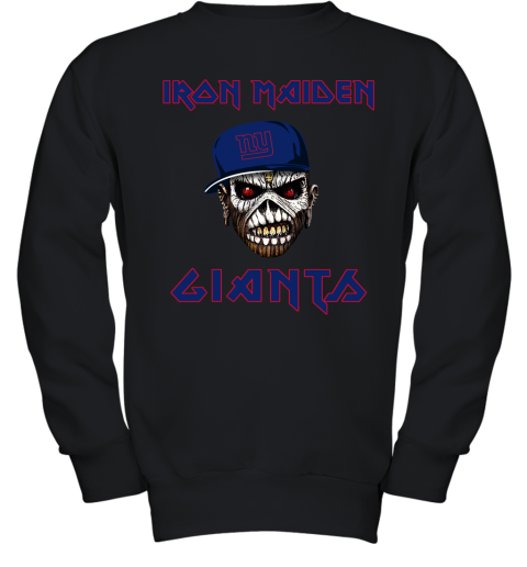 NFL New York Giants Iron Maiden Rock Band Music Football Sports nO2OwER1stU youth sweatshirt 47 95 151514 front black
