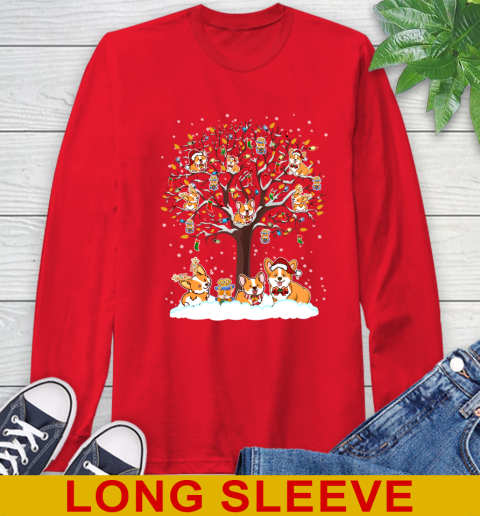 Corgi dog pet lover light christmas tree shirt 66