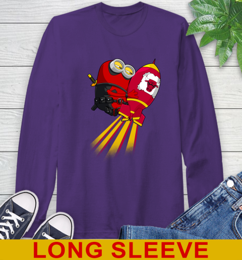 NBA Basketball Chicago Bulls Deadpool Minion Marvel Shirt Long Sleeve T-Shirt 5
