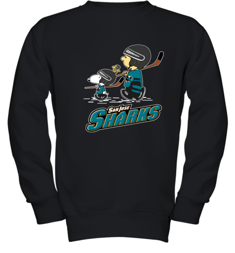 Let's Play San Jose Sharks Ice Hockey Snoopy NHL Youth Sweatshirt