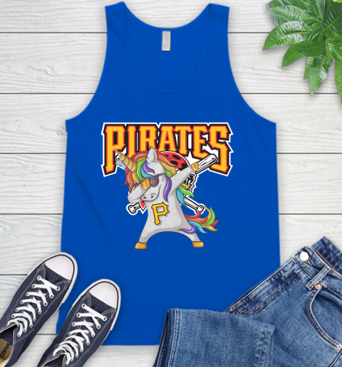 Pittsburgh Pirates MLB Baseball Funny Unicorn Dabbing Sports Tank Top 5