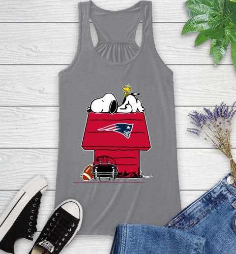 New England Patriots NFL Football Snoopy Woodstock The Peanuts Movie Racerback Tank 5