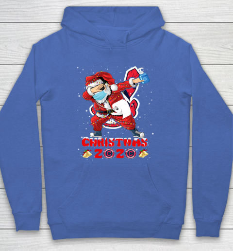 Cleveland Indians Funny Santa Claus Dabbing Christmas 2020 MLB Hoodie 6