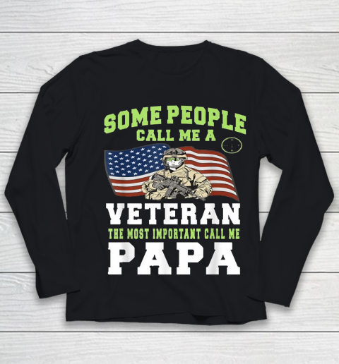 Grandpa Funny Gift Apparel  Men Grandpa Veteran The Important Call Me Pap Youth Long Sleeve