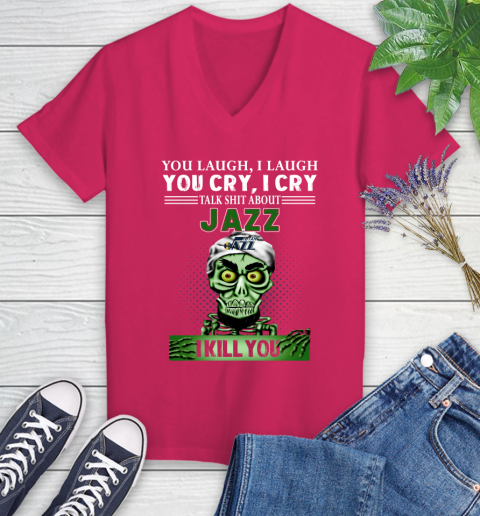 NBA Talk Shit About Utah Jazz I Kill You Achmed The Dead Terrorist Jeffrey Dunham Basketball Women's V-Neck T-Shirt 9