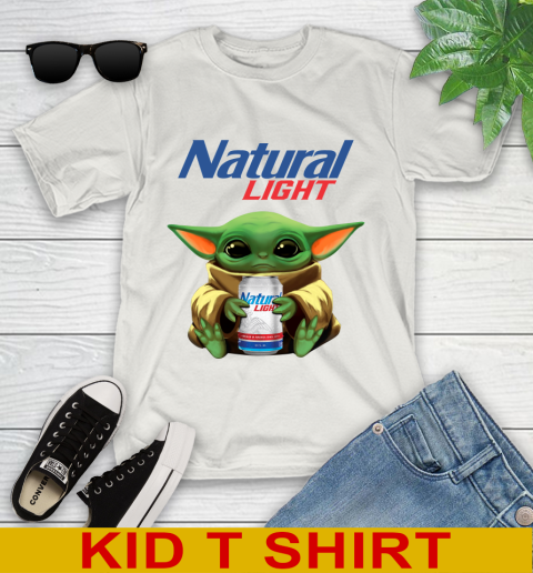 Star Wars Baby Yoda Hugs Natural Light Beer Shirt 112