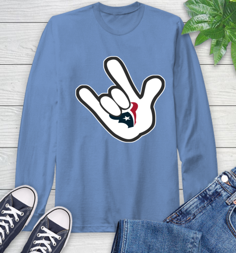 Houston Texans NFL Football Mickey Rock Hand Disney Long Sleeve T-Shirt 11