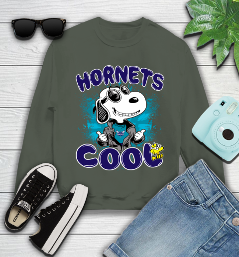 NBA Basketball Charlotte Hornets Cool Snoopy Shirt Youth Sweatshirt 7