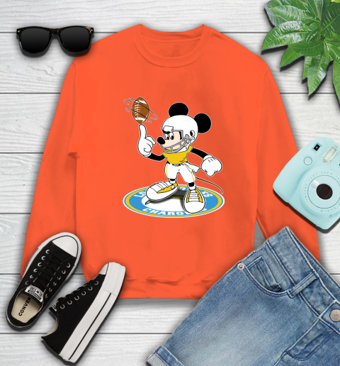 NFL Football Los Angeles Chargers Cheerful Mickey Disney Shirt Sweatshirt 4